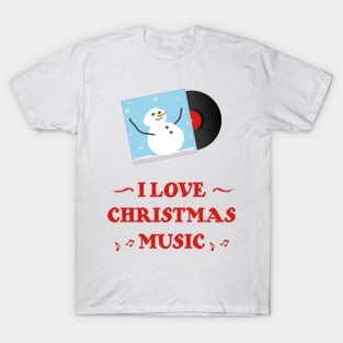 Xmas Music Vinyl | Gift Ideas | Snowman Christmas T-Shirt